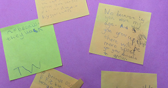 Floorbook post-it notes