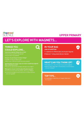 Sample page of Playground Science, upper primary (magnets)