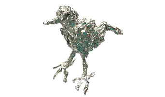 Bird made from foil