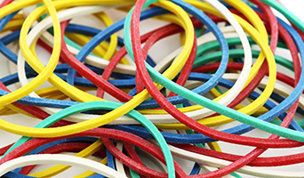 Multicoloured Rubber bands