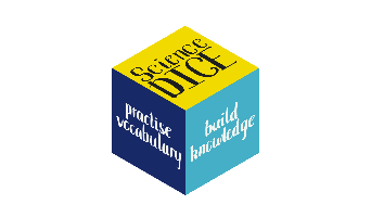 Dice image to promote science vocabulary